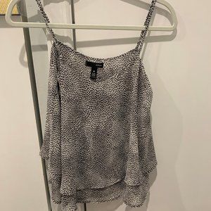 Aqua Black and White Leopard Tank